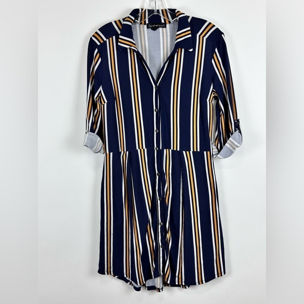 Women's 3/4 Sleeve Striped Travel Dress